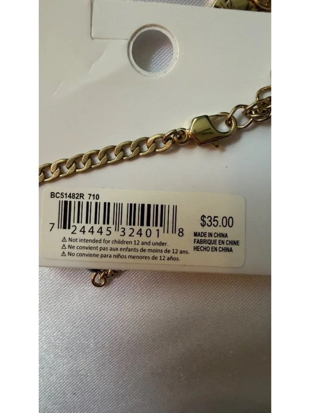 BCBGGeneration Gold-Tone Charm Necklace With Crystal Accents & 